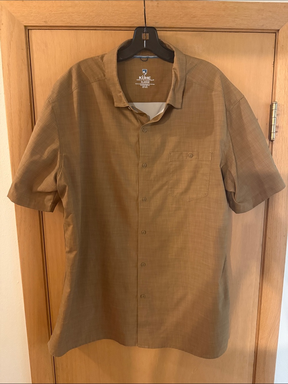 Kuhl Men's Persuadr Lightweight Button-Down UPF 50 Shirt Brown Size XL